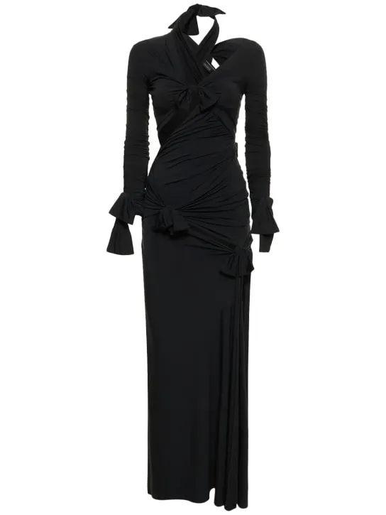 Balenciaga   Stretch jersey knot gown 