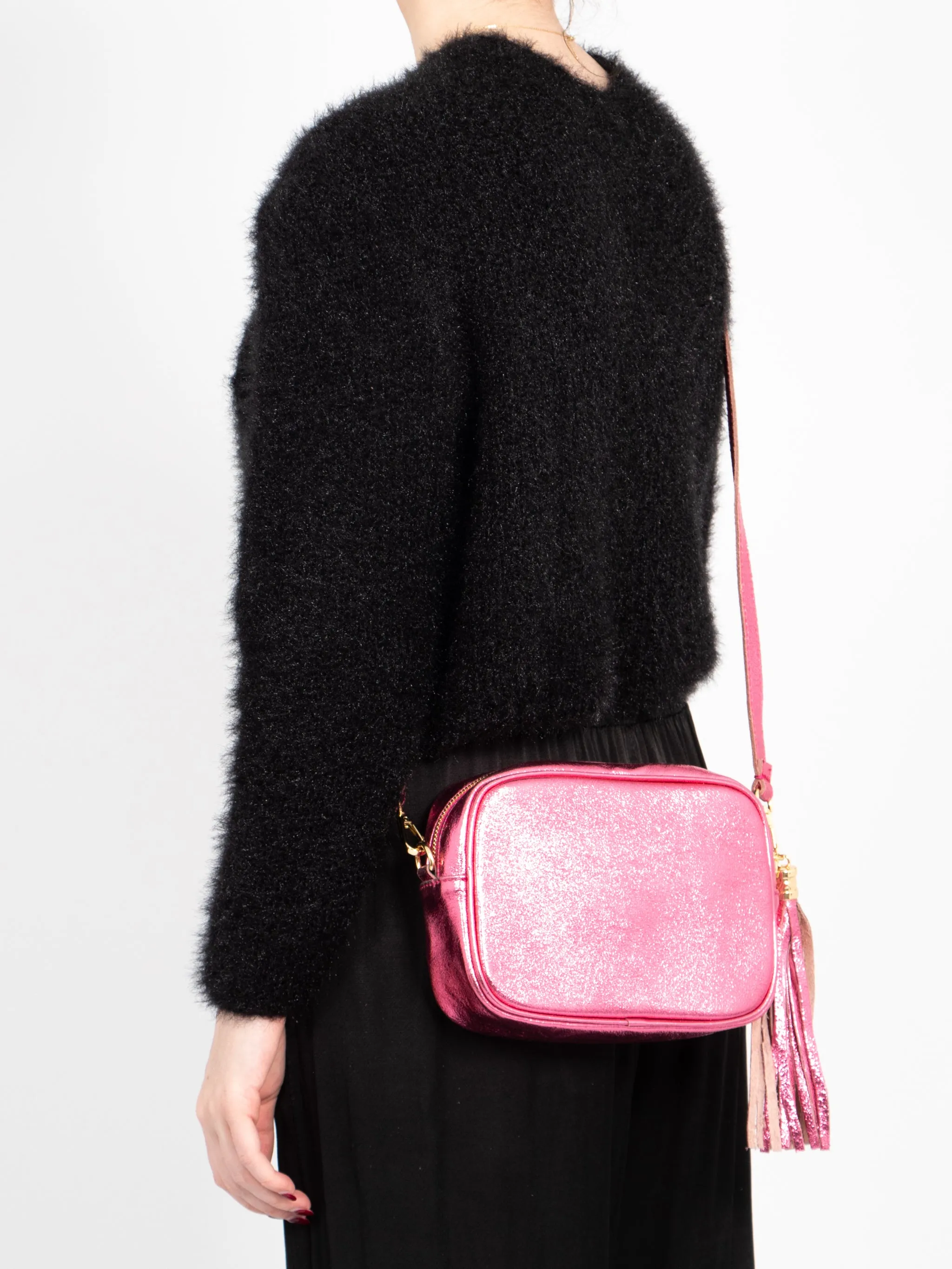 Beau Crossbody Bag - Hot Pink, Metallic