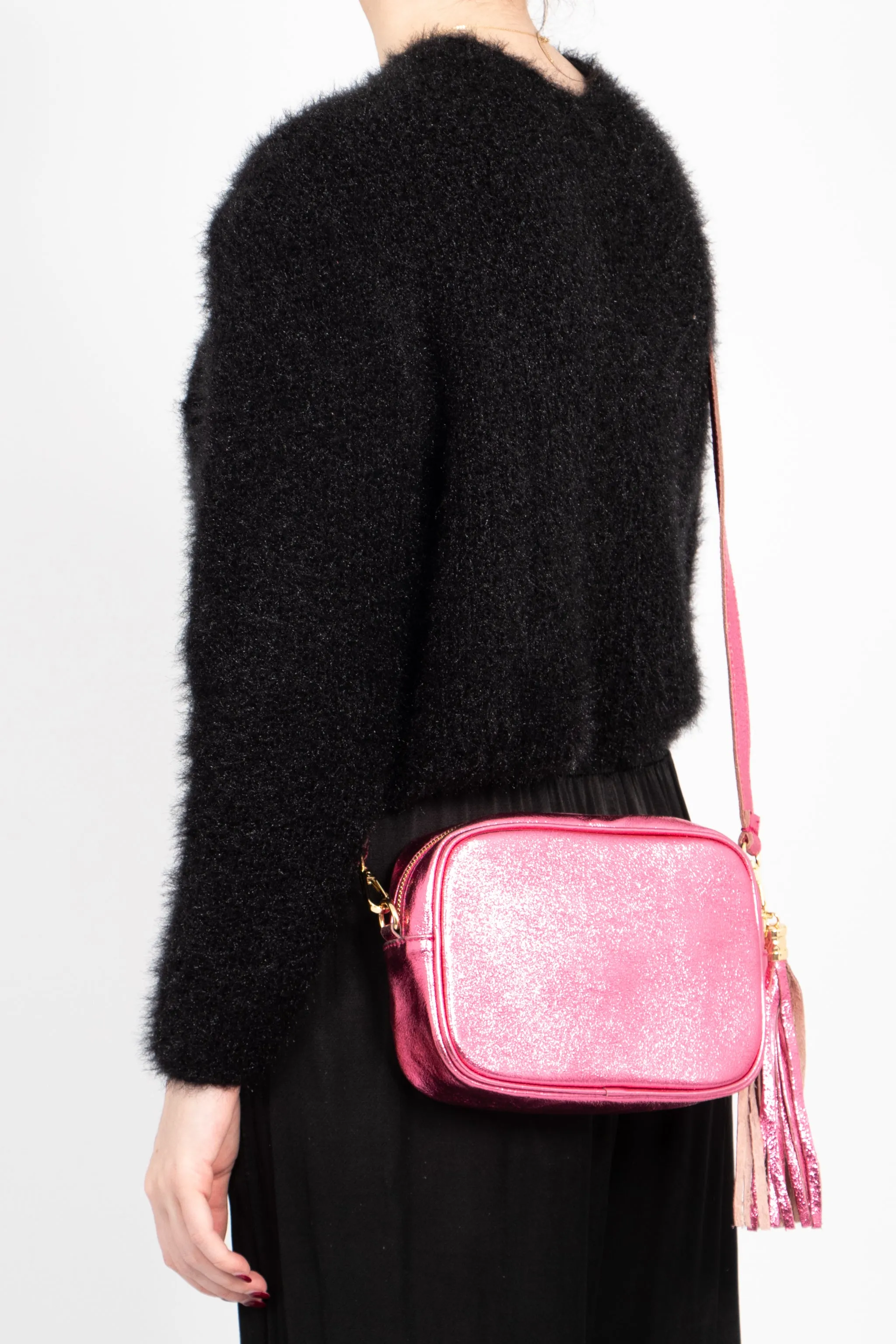 Beau Crossbody Bag - Hot Pink, Metallic