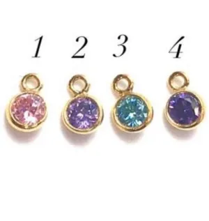 Beautiful 14KGF Amethyst 3A CZ Bezel drop , 14K gold filled , Sku # 4030DM10