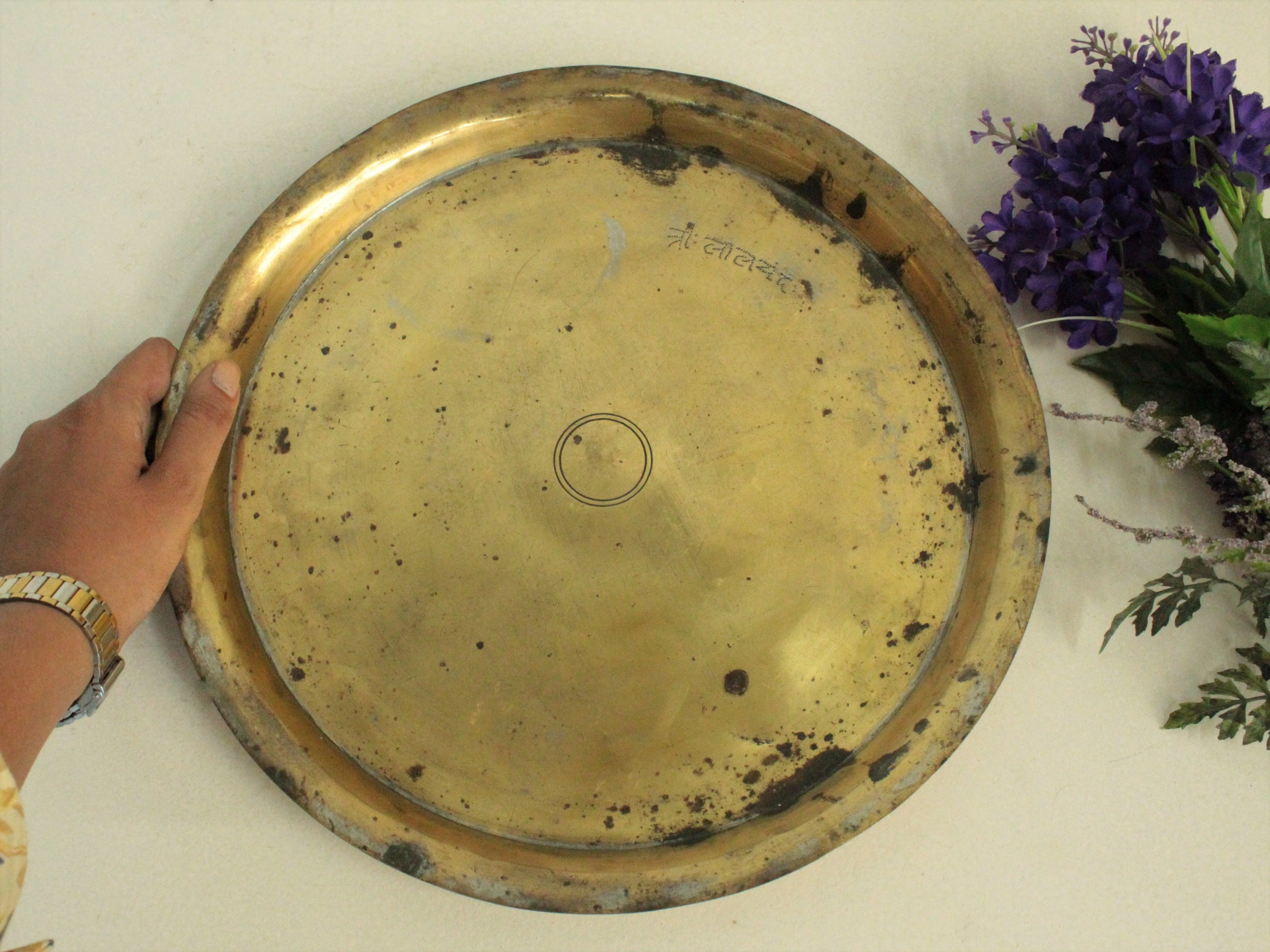 Beautiful Vintage Brass Thali