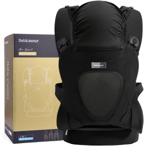 Bebamour Super-Soft Air Mesh Baby Carrier 3 Months Baby Carrier Backpack Child Carrier (Black)
