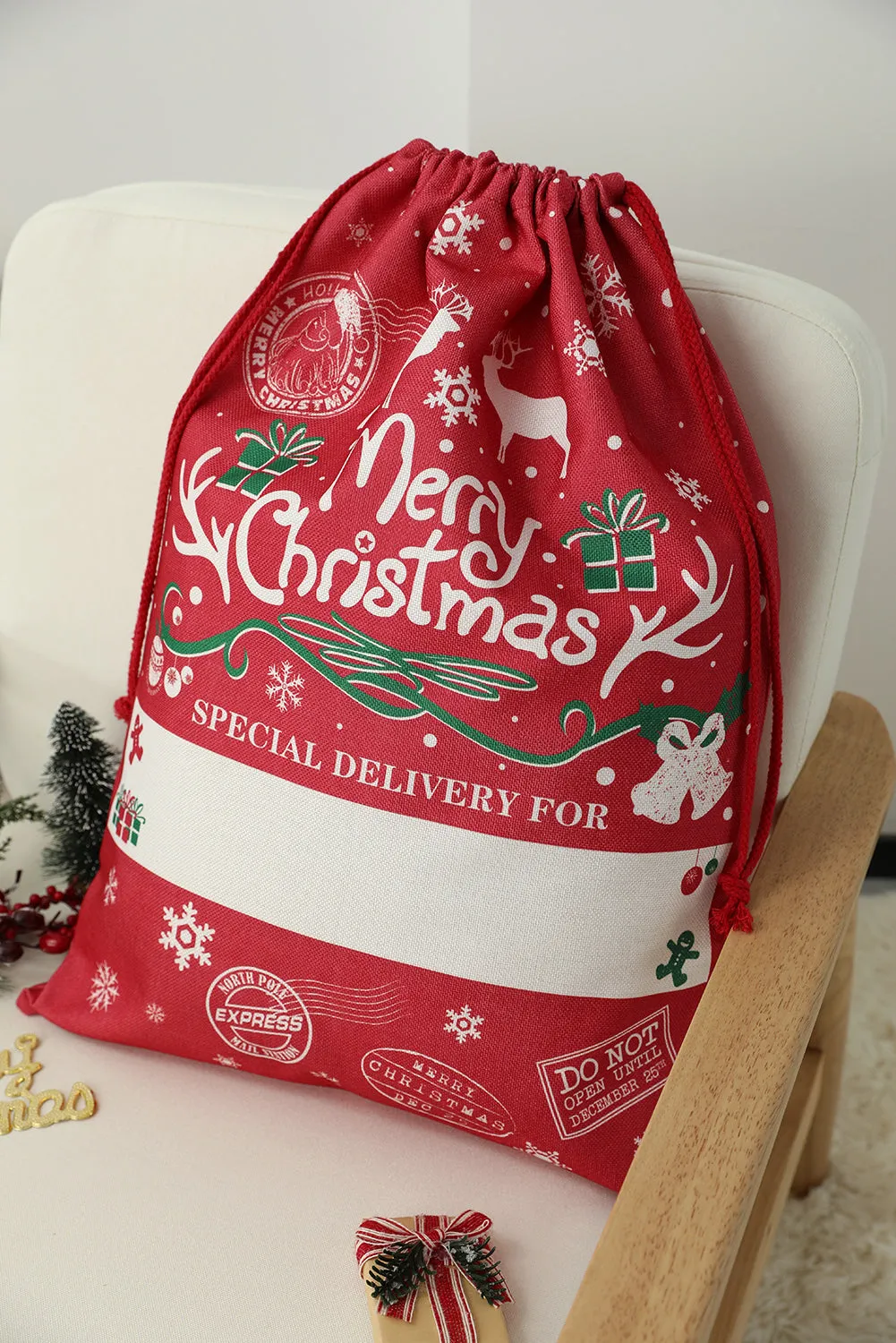Christmas Drawstring Large Gift Bag