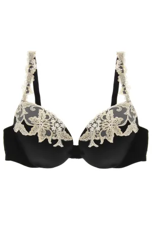 COTTON CLUB SATIN White Lace Bra