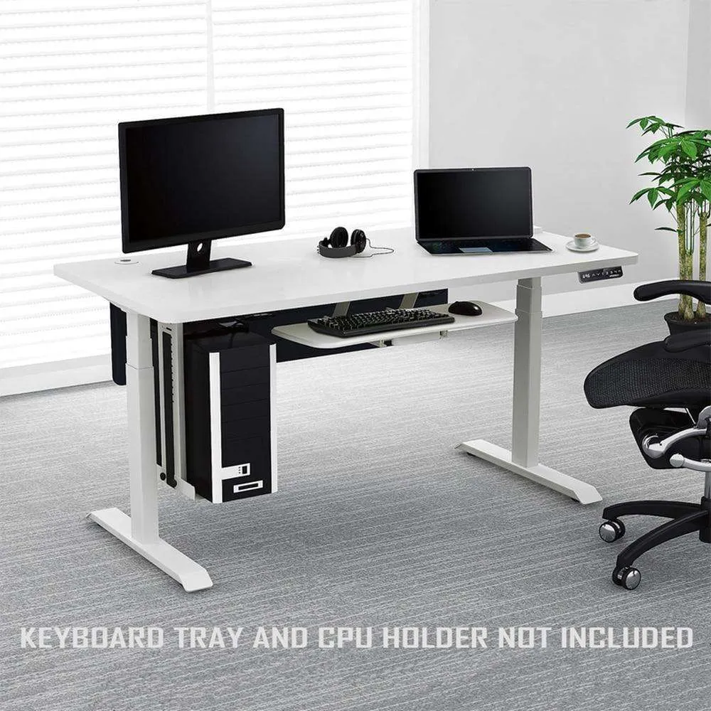 Eureka Ergonomic 60" White E60 Height-Adjustable Electric Standing Desk, ERK-EDK-W