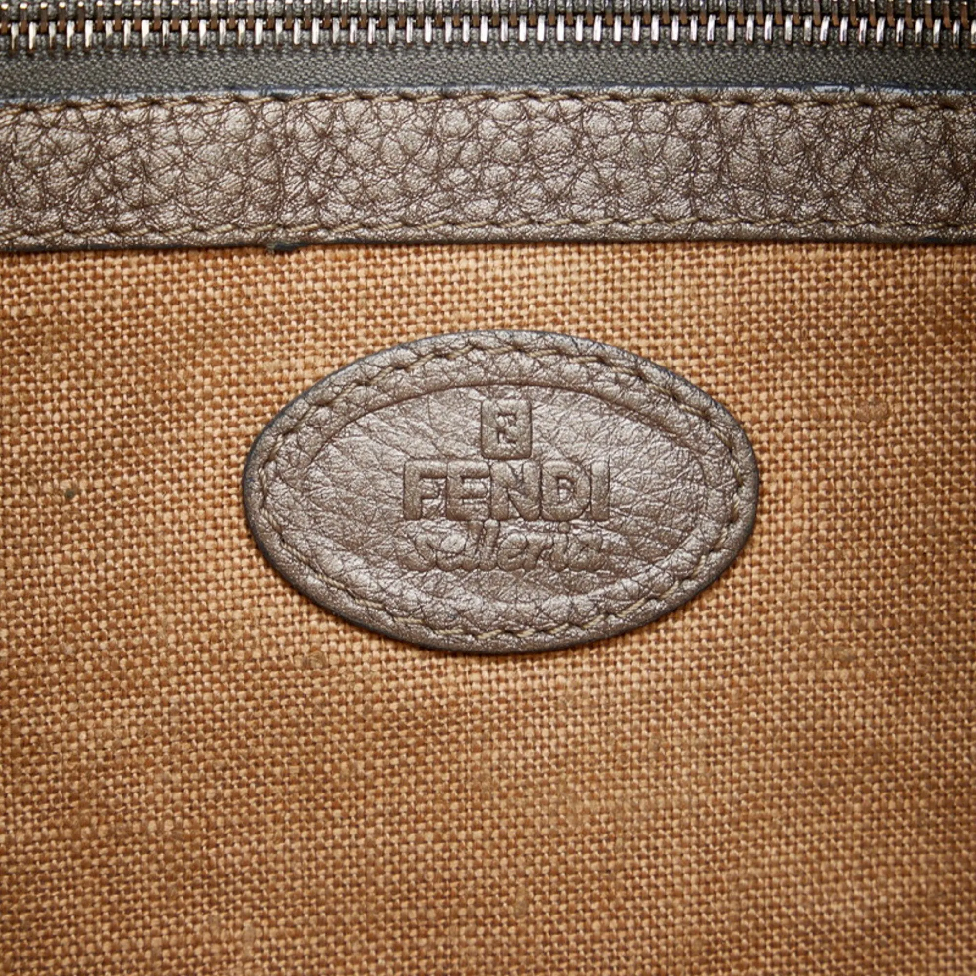 FENDI Selleria shoulder bag 8BT109 gray leather ladies