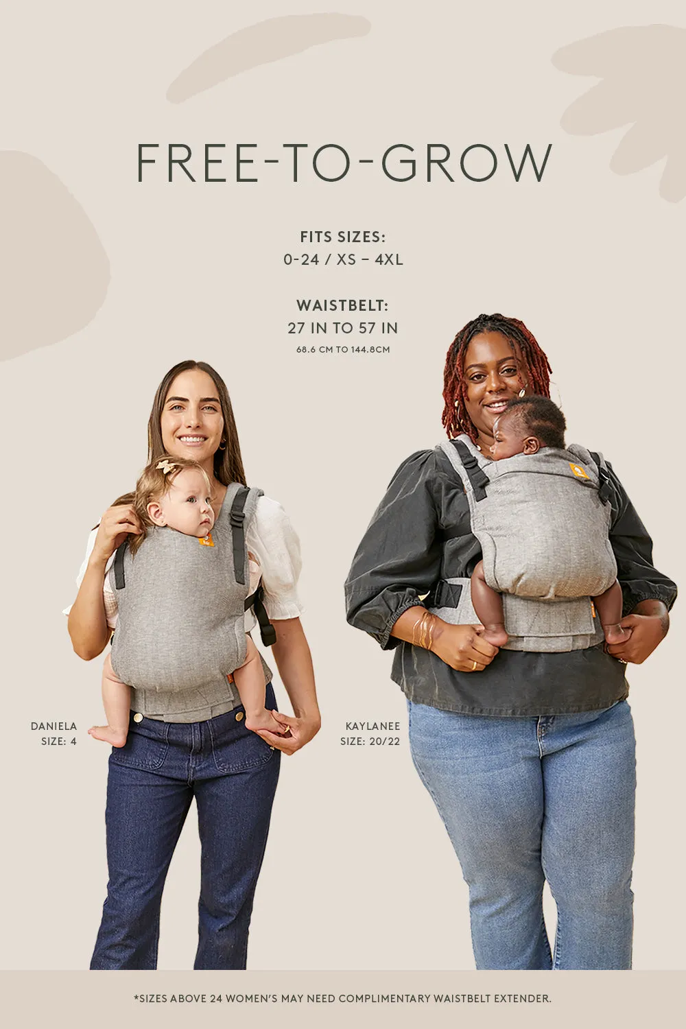 Graphite - Cotton Free-to-Grow Baby Carrier