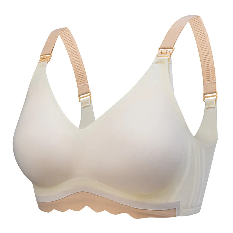 Jelly strip bra push-up no steel ring top buckle pregnant women's breast-feeding breast-feeding seamless maternity underwear women's