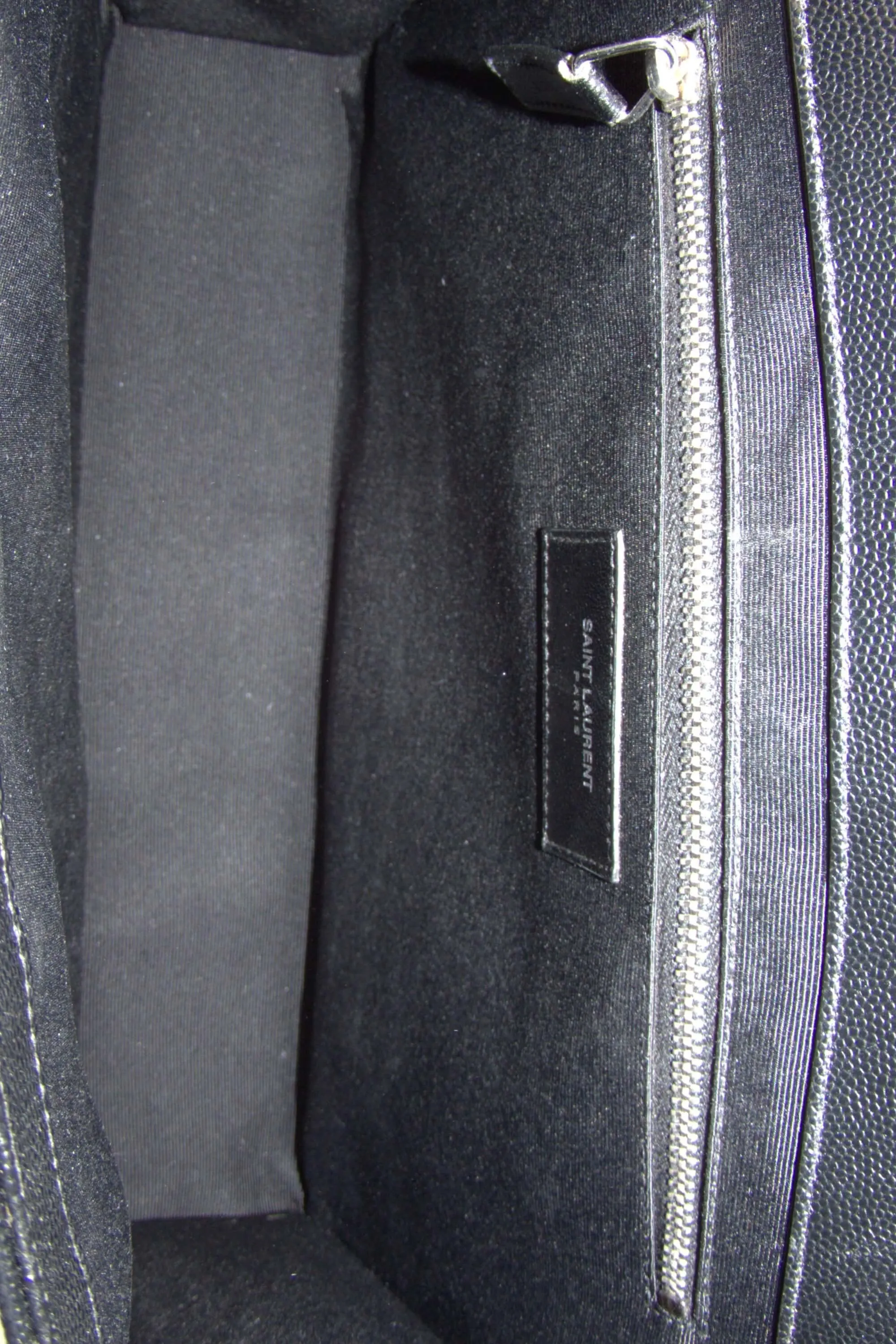 Large Monogram Studded Envelope Bag With Silver Hardware Black
