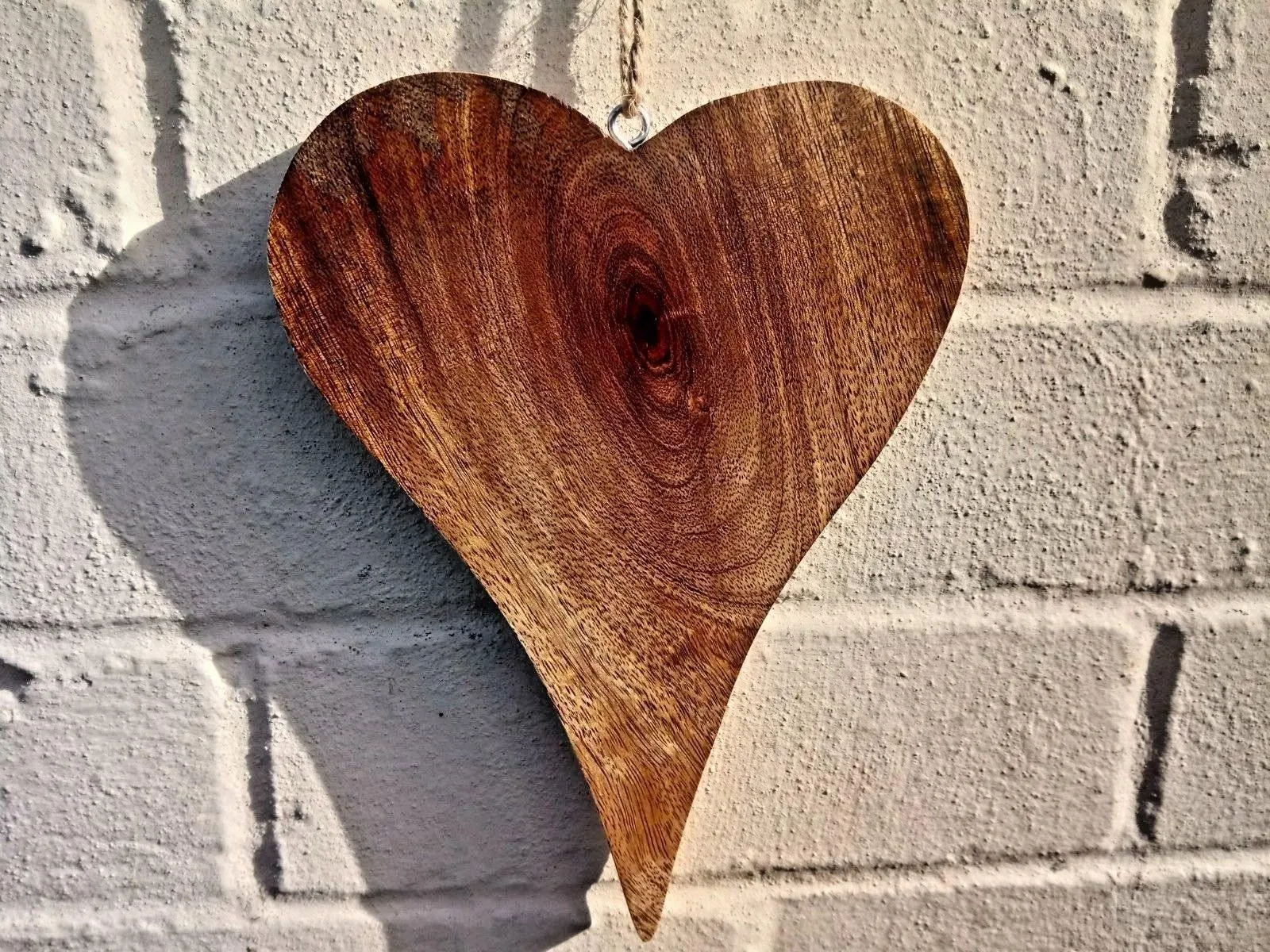 Large Solid Wood Heart