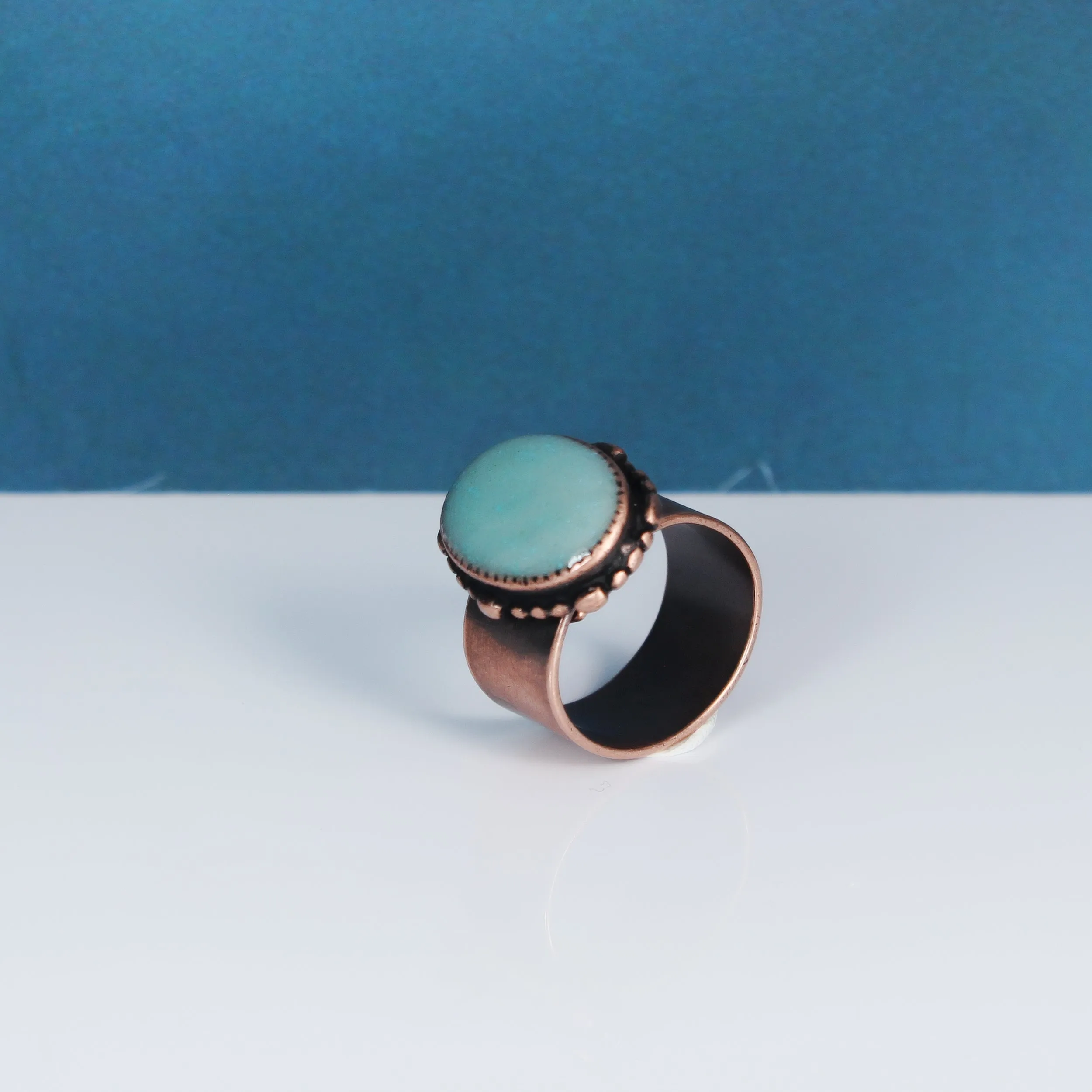 Large Turquoise Ring Copper