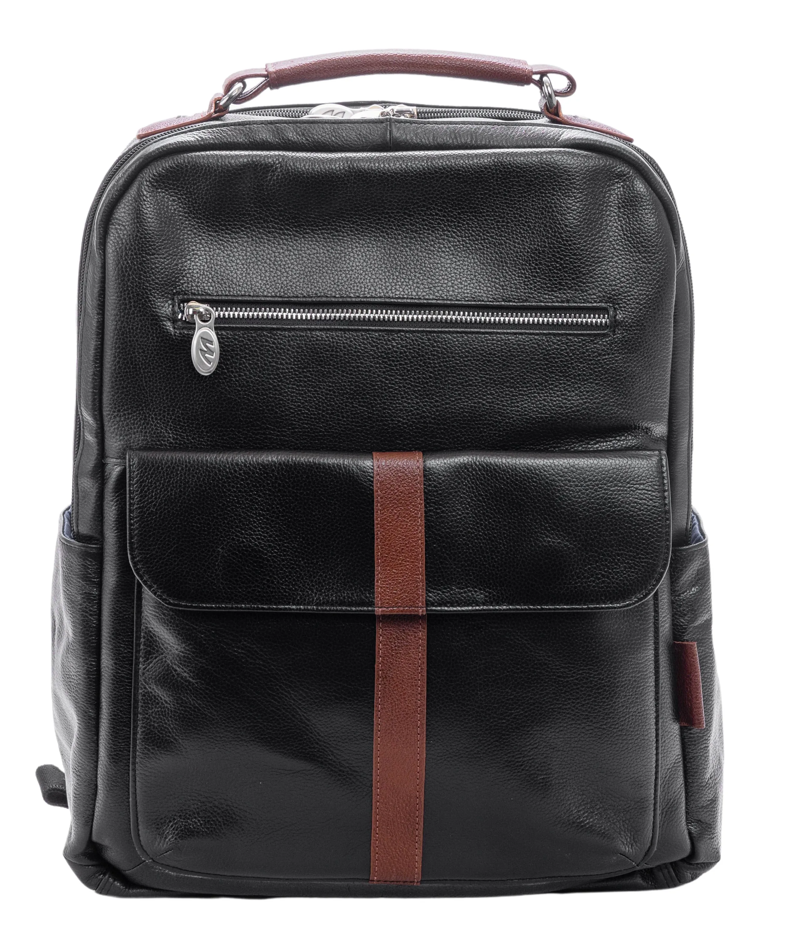 McKlein LOGAN 17" Leather, Two-Tone, Dual-Compartment, Laptop & Tablet Backpack