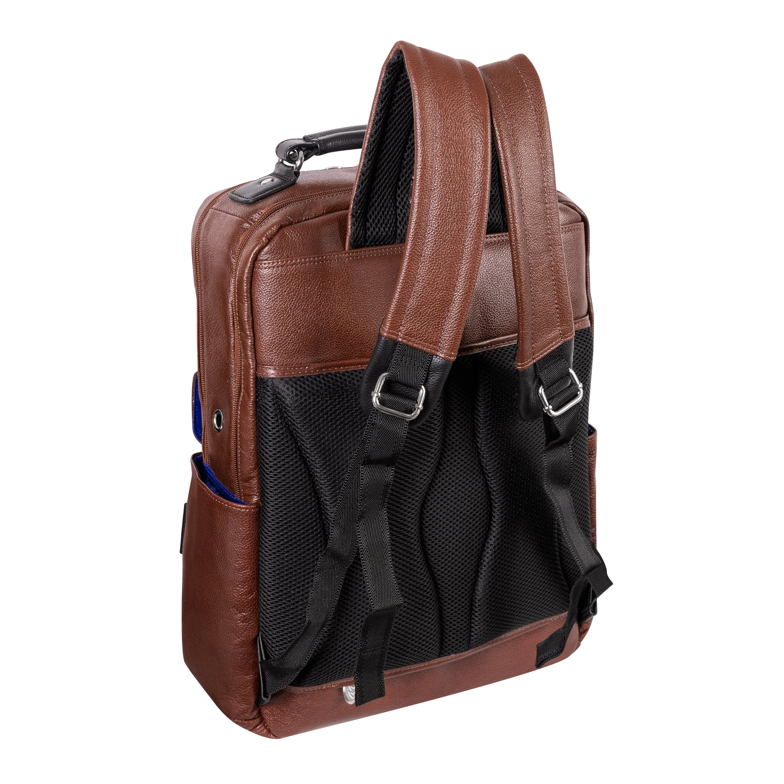 McKlein LOGAN 17" Leather, Two-Tone, Dual-Compartment, Laptop & Tablet Backpack