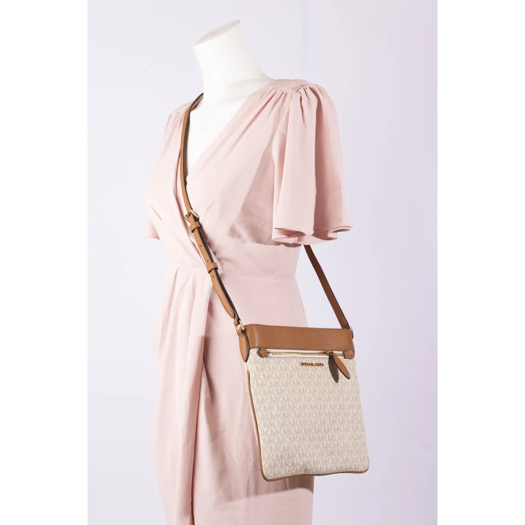 Michael Kors Vanilla & Acorn Jet Set Crossbody Bag