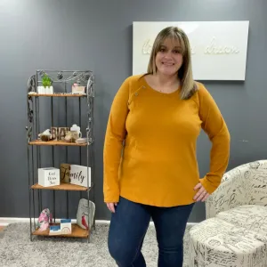 Mustard Long Sleeve with Button Details