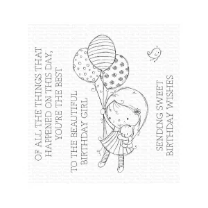 My Favorite Things Clear 4"x4" Stamp Set - Beautiful Birthday Girl*