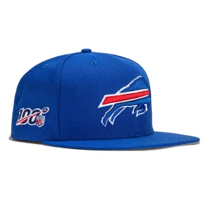 New Era 9Fifty Buffalo Bills 100th Anniversary Patch Snapback Hat - Royal