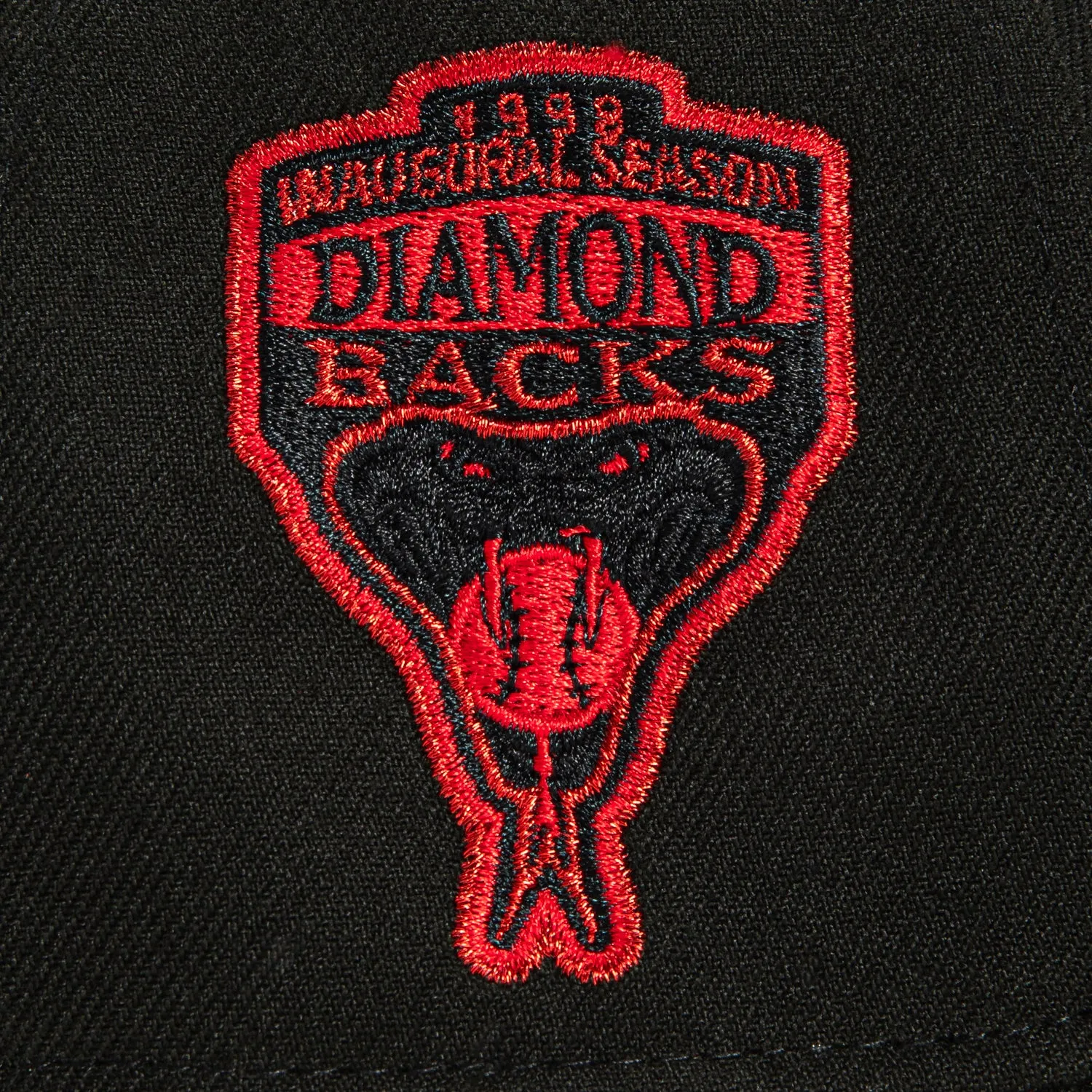 New Era 9Forty A-Frame Arizona Diamondbacks Inaugural Patch Snakehead Snapback Hat - Black