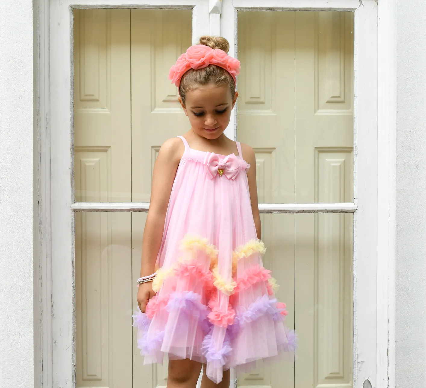 Pale Pink Zig Zag Dress