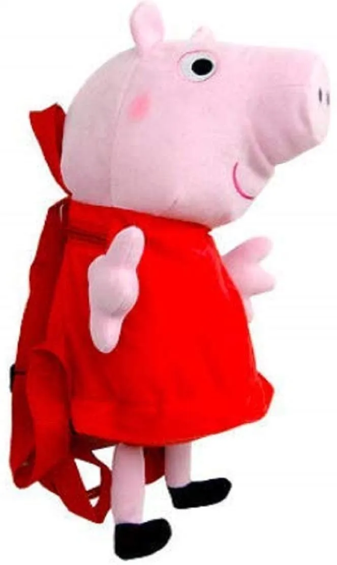 Peppa Pig Plush Backpack Pink Red