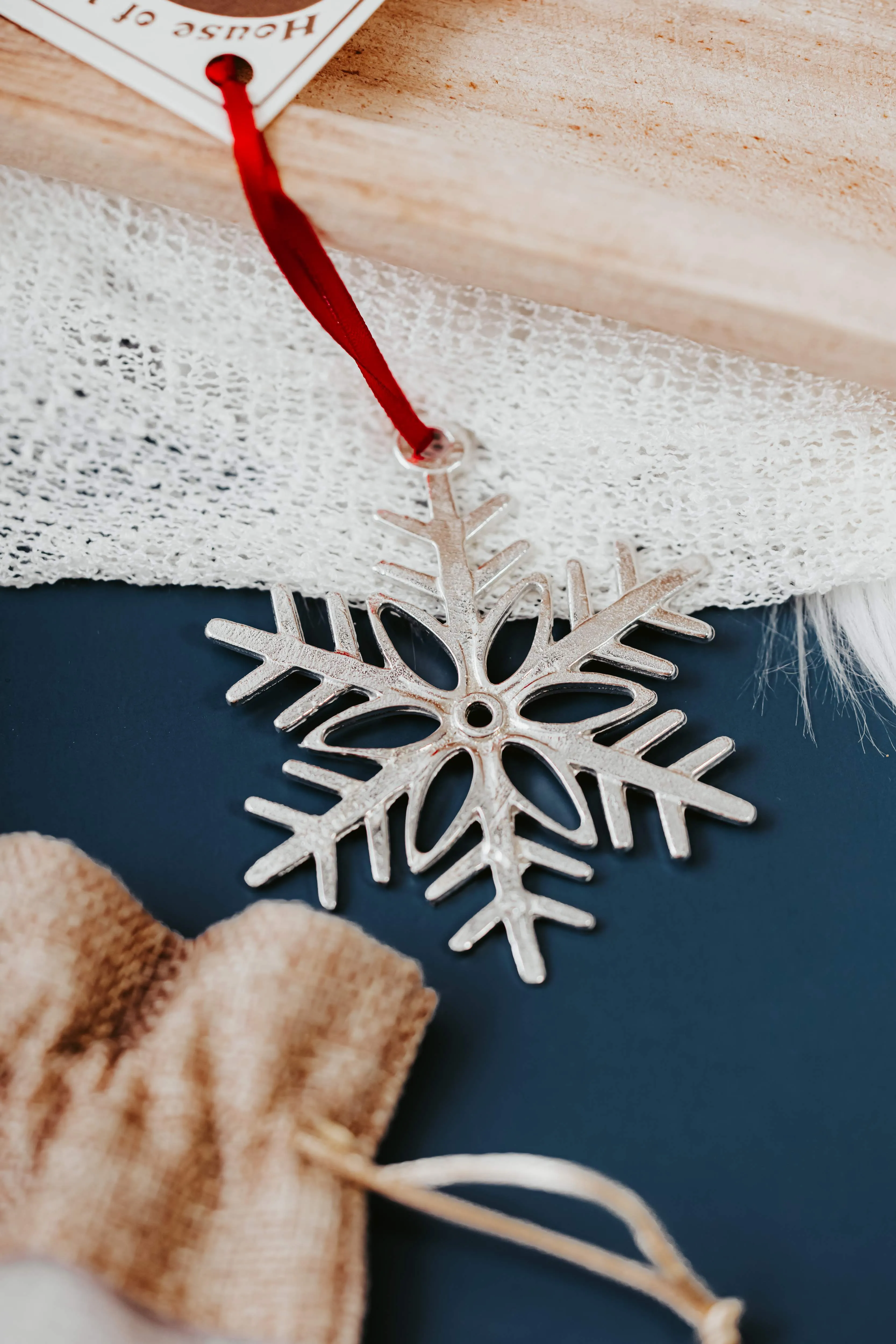 Pewter Snowflake Christmas Ornament - Several Designs - Individual or Gift Set of 7