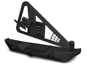 POISON SPYDER RockBrawler II Rear Bumper - Tire Carrier - SpyderShell Black for 07-18 Jeep Wrangler JK & JK Unlimited
