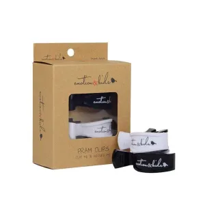 Pram Clip Pack - Black & White (2pc)