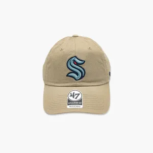 Seattle Kraken Khaki Clean Up Adjustable Hat