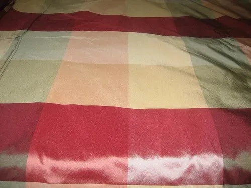 Silk taffeta fabric Multi Color Gorgeous plaids 54" wide TAFC10[1]