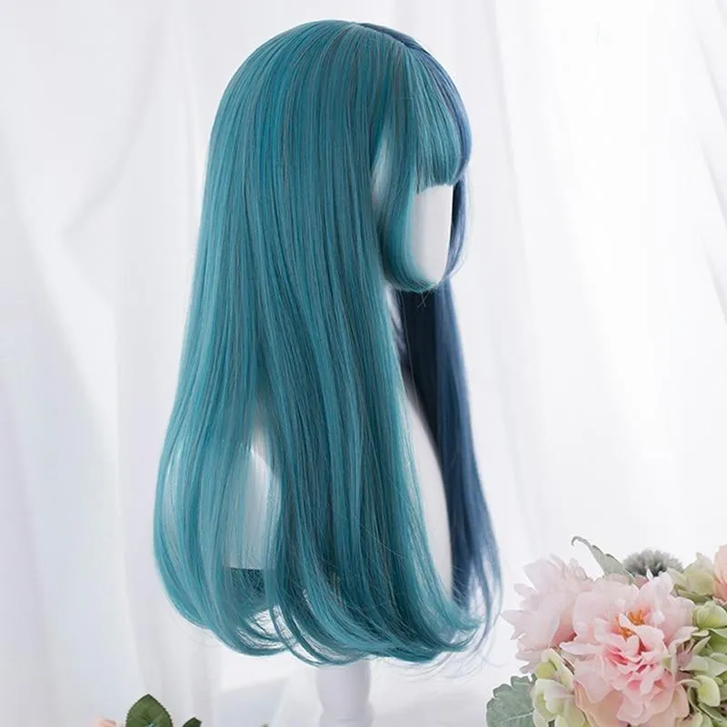 Split Blue Cosplay Wig