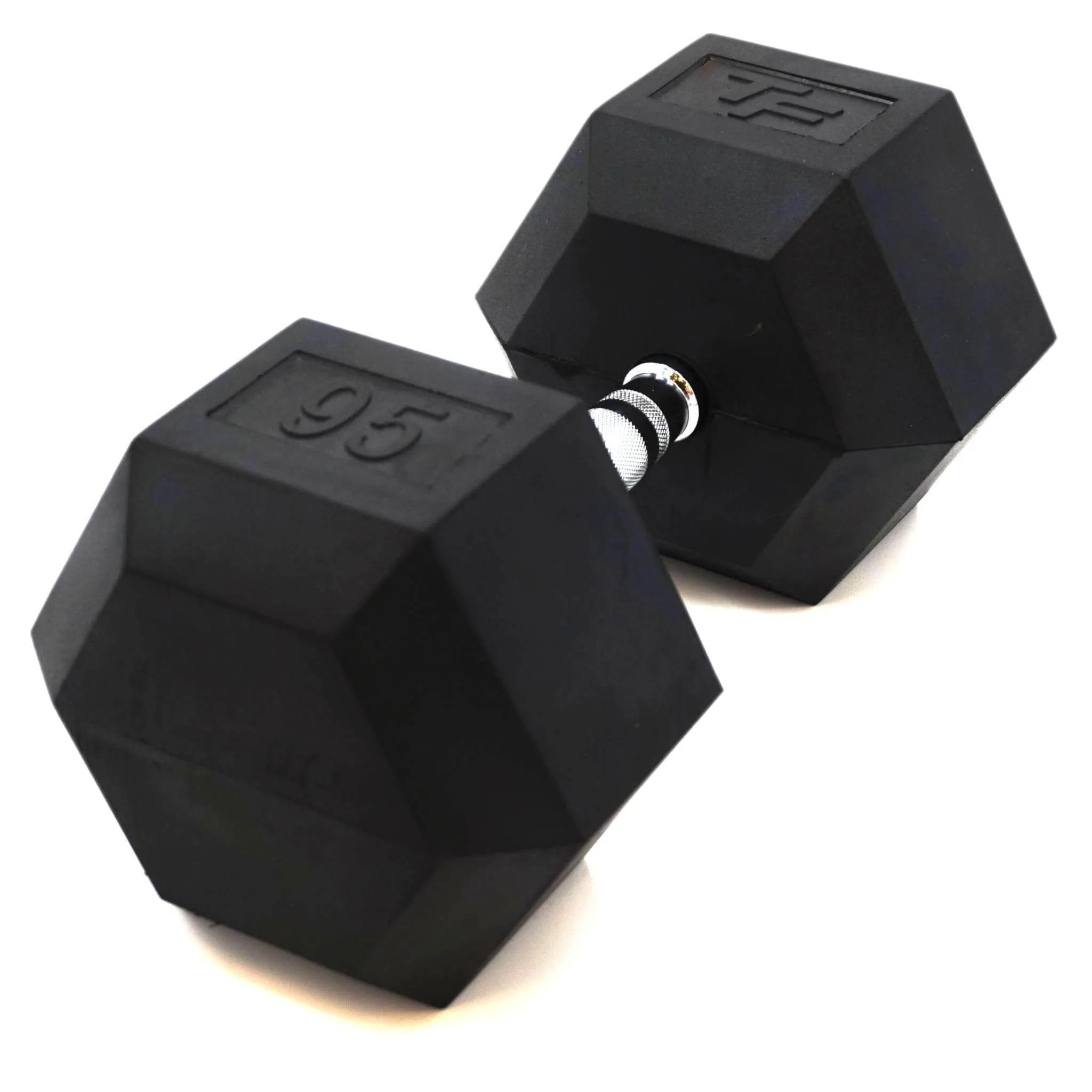 Top Fitness Rubber Hex Dumbbell