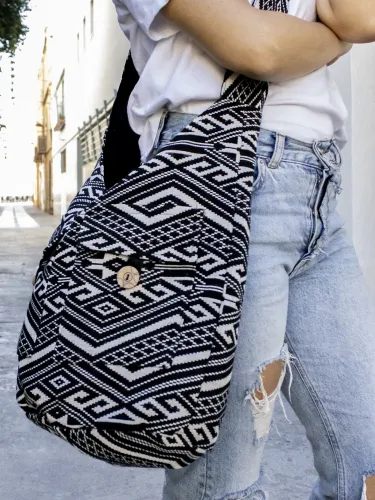 Tribal pocket crossbody bag