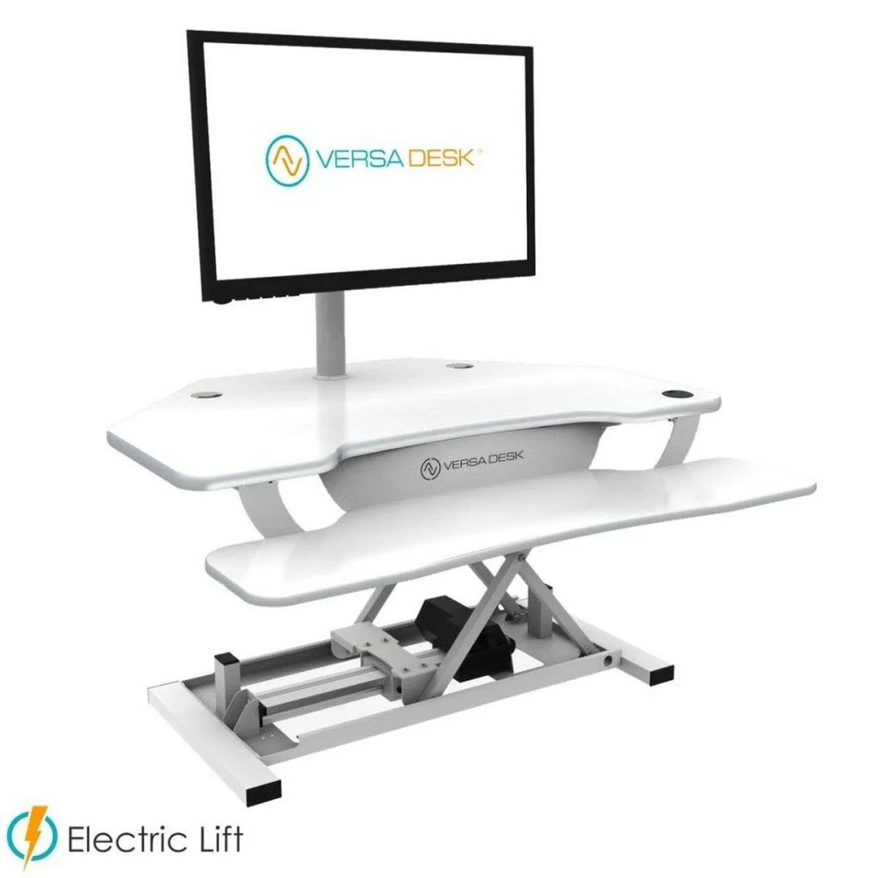 VersaDesk PowerPro 31"x36" Corner Sit Stand Desk Converter, VDPPC
