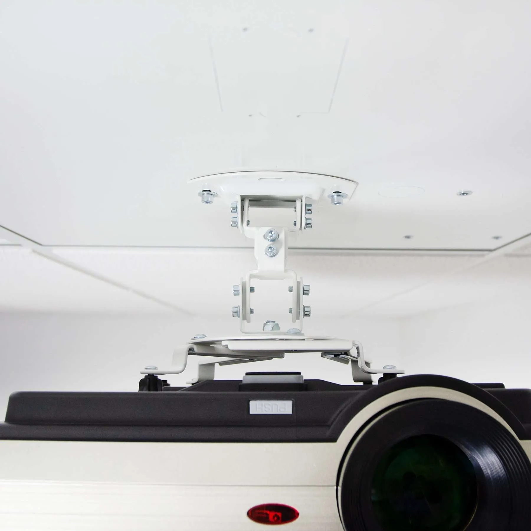 Vivo White Universal Drop Ceiling Projector Mount, MOUNT-VP07DP