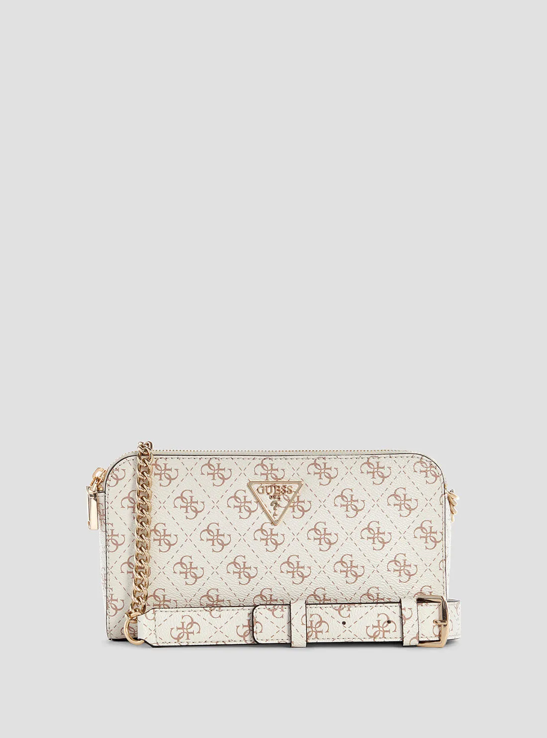 White Logo Daryna Crossbody Bag