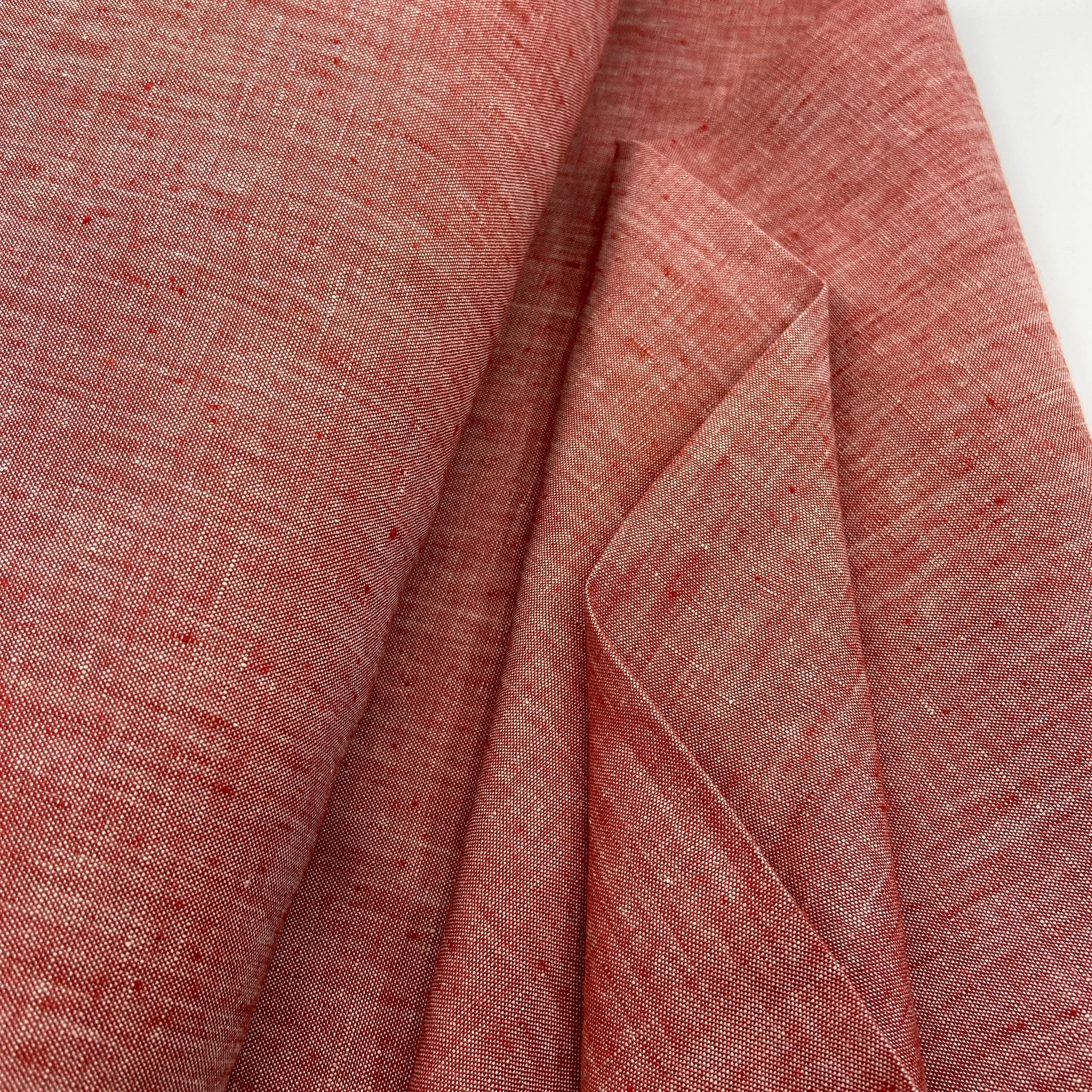 Yarn Dyed 100% Linen in Raspberry